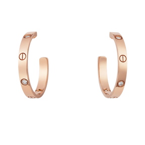 Louise Roségold Ohrringe - 2 Diamanten