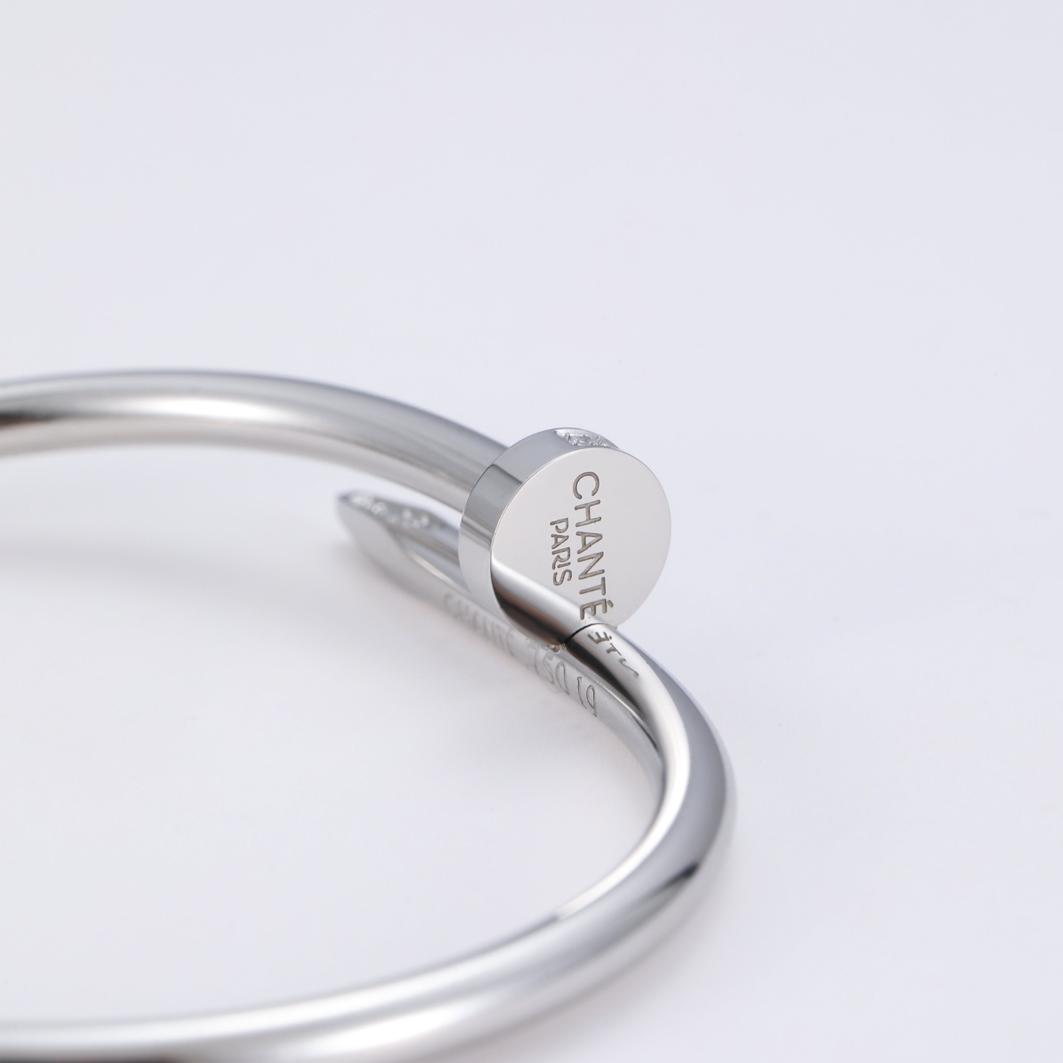 Nagel Armreif - Silber / Diamant