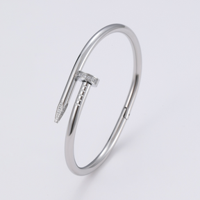 Nagel Armreif - Silber / Diamant