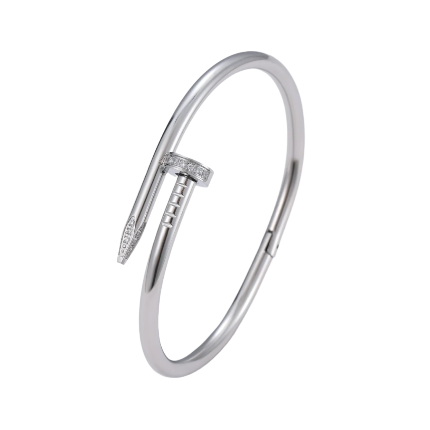 Nagel Armreif - Silber / Diamant