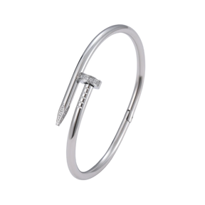 Nagel Armreif - Silber / Diamant