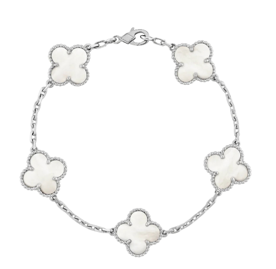 Kleeblatt Schwarz Silber